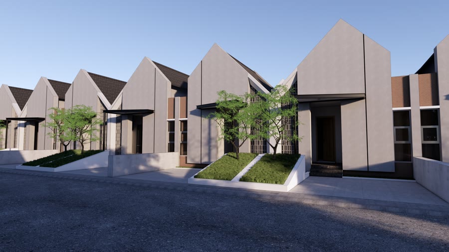 Vila modern dengan kolam renang